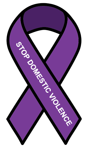 Purple Stop Domestic Violence Ribbon